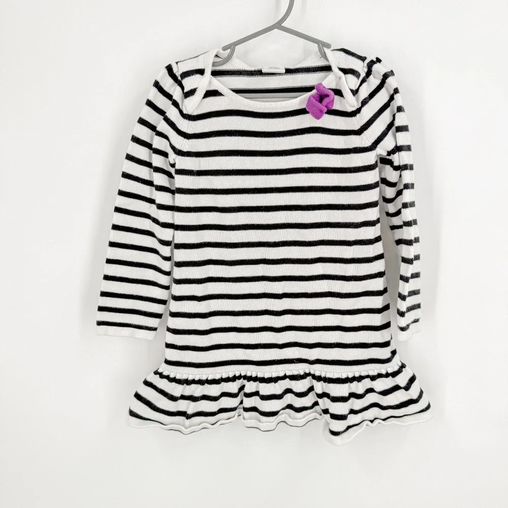 Gymboree Black and White Ruffled Peplum Dress